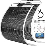 800W Solar Panel Kit, 2x400W Flexible Monocrystalline RV Solar Panel | for 12V/24V Battery | ETFE Semi-Flexible, Bendable to 30° | for RV, Boat, Van, Off-Grid Charging (White 02)