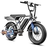 Jasion RetroVolt Electric Bike for Adults,70Miles Max Range Electric Motorcycle,2000W Peak & 30MPH Electric Dirt Bike, 48V 13AH Battery,20'' X 4'' Fat Tire All-Terrain E-Bike