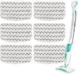 6 Pack Steam Mop Replacement Pads, Microfiber Floor Cleaning Pads Compatible with Shark S1000 Series Steam Mops, Reusable Washable Mop Refills for Hardwood and Tile Floors