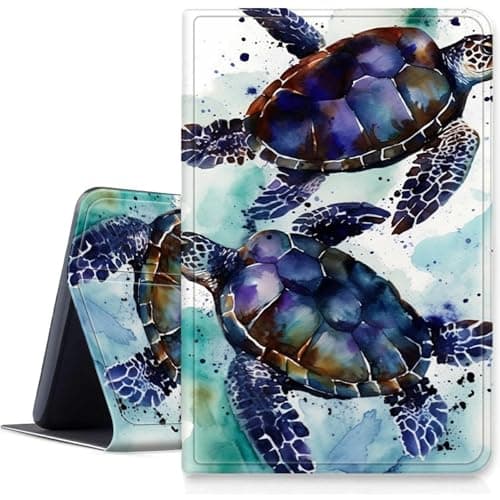 DIGTIALL for iPad Air 13 Inch Case M2 2024,Slim PU Leather Fold Stand Protective Cover Case with Auto Sleep/Wake for iPad Air 13 Inch M2 2024,Sea Turtle