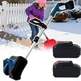 Piefeak 21V Cordless Electric Snow Blower – 31cm Wide Snow Pusher for Sidewalks, Patios & Pathways, 8m Throw Distance, Rechargeable Snow Shovel for Easy Winter Clearance