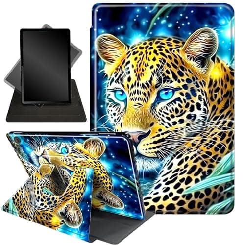 Case for Kindle Fire HD 8 & Fire HD 8 Plus Tablet (12th Generation 2024/2022 & 10th Generation 2020 Release),360 Degree Rotating Stand Smart Protective Cover Case,Starry Skys Cheetah