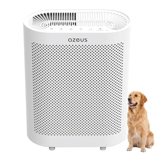 AZEUS GL-FS32 Air Purifier for Large Rooms up to 1076 Ft², H13 True HEPA Filter, Smart WiFi, Auto Mode, Ultra Quiet for Bedroom, Smoke, Dust and Pet Hair (White)