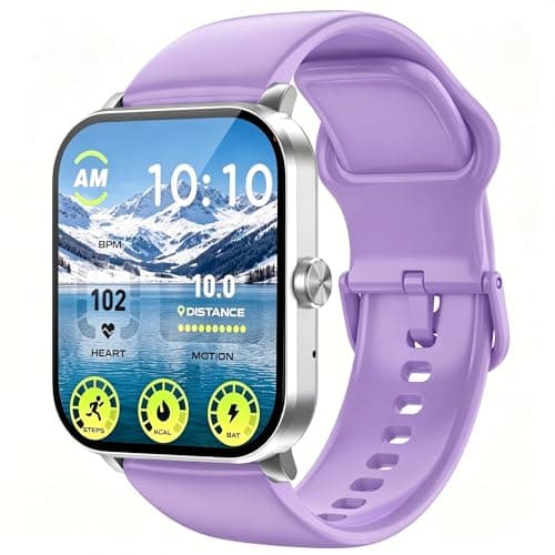 Jacoosa Smart Watch 1.85" HD with Answer/Make Calls, IP68 Waterproof Fitness Watch, Heart Rate Sleep 120+ Sports Modes Pedometer, Android iOS Compatible