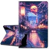 Japanese Anime Tokyo Night Case for 6" Kindle Basic (11th Generation, 2022/2024 Release) | Gothic Book Aesthetic Smart Folio Cover with Auto Wake/Sleep, Slim PU Leather Shell