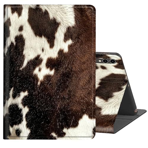 FKIUBWRY Case for Samsung Galaxy Tab S10 Plus / S9 FE Plus / S9 Plus 5G Tablet 12.4'' Case,Slim PU Leather Multi-Angle Stand Folio Cute Cover with Auto Wake/Sleep,Animal Skin Pattern