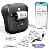 Phomemo Label Maker,M220 Label Printer,3 Inch Bluetooth Thermal Label Maker Machine with 7900+ Icons,1900+ Templates,550+ Fonts,for Kids School Items,Small Business,Large Sticker