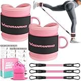 Ankle Resistance Bands with Cuffs, Ankle Bands for Working Out, Ankle Resistance Band for Legs and Glutes Workout Equipment, Butt Exercise Equipment for Women