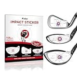 IJEKER Golf Impact Tape - High-Resolution Strike Stickers for Iron, Wood & Fairway Clubs, Non-Residue, Swing Training Aid Impact Labels, Mixed Club Types, 156pcs