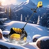 Cordless Snow Shovel Blower, 21V 4.0Ah Battery Powered Snow Thrower with Directional Plate & Adjustable Handle for Driveway, Walkway, Patio Clearance