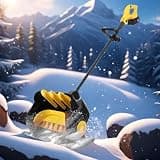 Cordless Snow Shovel Blower, 21V 4.0Ah Battery Powered Snow Thrower with Directional Plate & Adjustable Handle for Driveway, Walkway, Patio Clearance