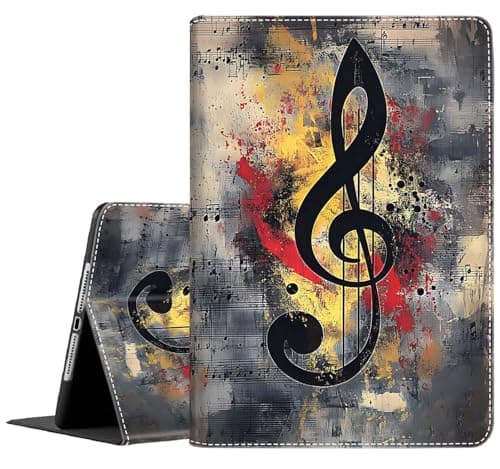 Case for iPad Pro 11 Inch 4th/3rd/2nd/1st Generation 2022/2021/2020/2018, Multi-Angle Smart Stand Cover Auto Sleep/Wake Fit iPad Air 4/5, Gold Music Notes
