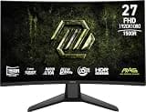 msi MAG 274CF X24 27-inch 1920 x 1080 (FHD) Gaming Monitor, 240Hz, FreeSync Premium, HDR Ready, HDMI, VGA Port, VESA Mountable, Tilt, 4-Side Slim Bezel, 0.5ms, Black