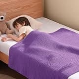 Guohaoi Knitted Weighted Blanket Kids (Purple 40"x60" 10lbs) No Beads Cooling Heavy Blanket, Home Decor Breathable Chunky Knit Throw Blanket for All-Season Use