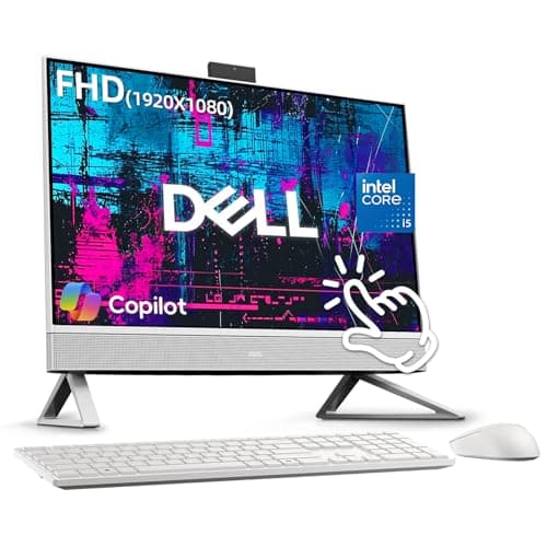 Dell 24" All-in-One Desktop PC, 23.8" FHD IPS Touchscreen Display, Intel Core 5 120U, 32GB DDR5 RAM, 1TB SSD, 5MP IR Pop-Up Camera, Dolby Atmos Speakers, Wi-Fi 6E, Keyboard and Mouse, Win 11 H