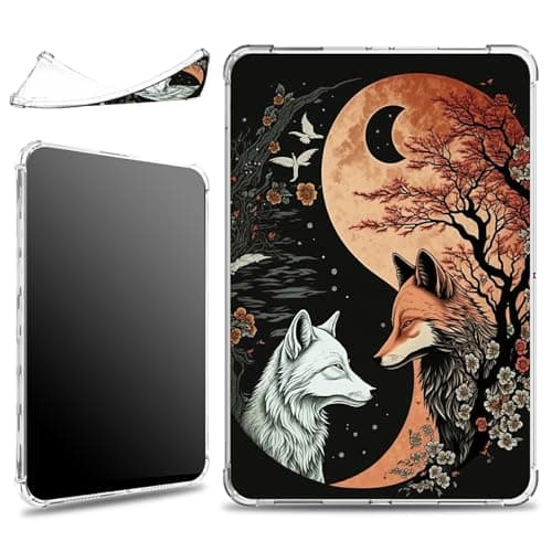 for Remarkable Paper Pro Tablet 11.8 inch (2024 Released) Case, Soft Lightweight Military-Grade Corners Shockproof Clear Case for Remarkable Paper Pro Tablet, Yin-yang Fox
