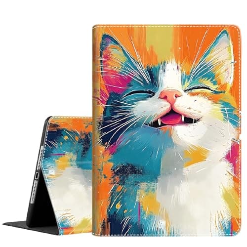 Case for Samsung Galaxy Tab S11 11 Inch 2025(SM-X730/SM-X736B)，Slim Fit Foldable Standing Cover Case with Auto Sleep/Wake for Galaxy Tab S11 11" Tablet, Happy Cat