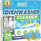 Dishwasher Cleaner Tablets & Deodorizer – 24 Pack (12 Month Supply) Deep Cleaning Descaler Pods, Removes Limescale, Hard Water, Calcium, Grease & Odor, Septic Safe Heavy Duty for Dish Washer
