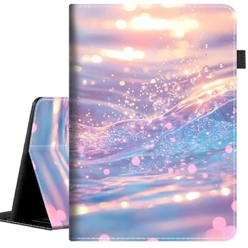 Case for All-New Amazon Kindle Fire HD 10 and Fire HD 10 Plus Tablet (13th/11th Gen, 2023/2021 Release) 10.1, Slim Folding Stand Cover with Auto Wake/Sleep, Pink Water Waves