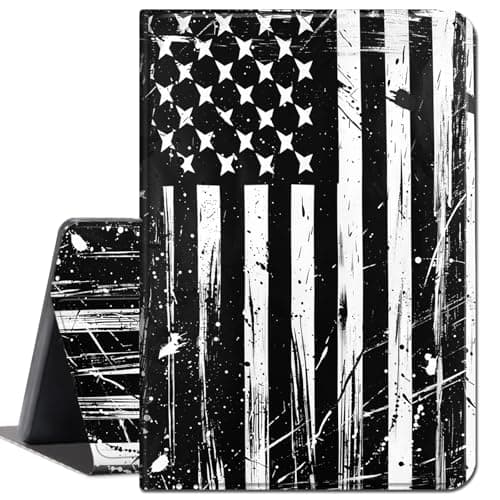 Case for Samsung Galaxy Tab A7 Lite 8.7 Inch 2021 Model (SM-T220/T225/T227), Slim Soft Shockproof TPU Silicone Protective Back Shell Case for Galaxy Tab A7 Lite 8.7",Black White American Flag