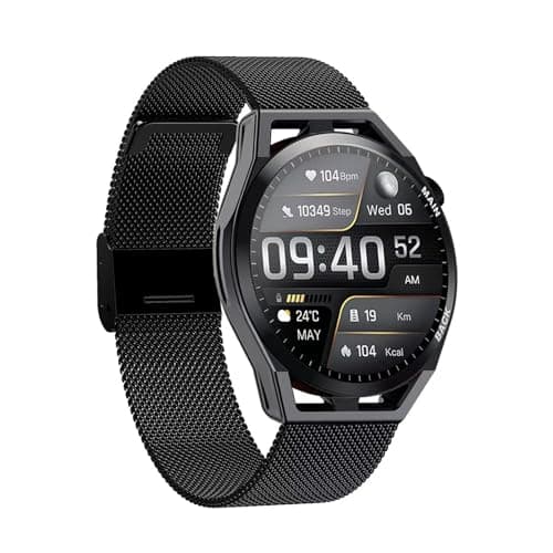 Men's Smart Watch, 1.32 Inch HD Color Display Watch with Bluetooth Calling, Fitness Tracker Fitness Watch with Sleep Monitor/Heart Rate Monitor for iOS Android,D
