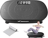 MERACH Vibration Plate Exercise Machine, Whole Body Workout Equipment for Women, Bluetooth and Silicone Pedal, Vibration Plate with Auto Mode, Vibrate Fitness Platform for Home (Black)