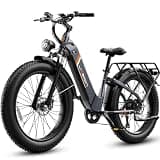 Jasion Thunder Electric Bike for Adults,1800W Peak,26''x 4''Fat Tire E Bikes,80 Miles with 864Wh Removable Battery Ebike, 30+MPH Max Speed Bicycles,Hydraulic Brakes,Front Suspension