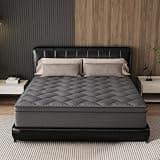 Hohamn 12 Inch Full Memory Foam Hybrid Mattress in Box, Black