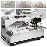 Xoiasth Ink Coding Machine, Stainless Steel Batch Printer for Date Labeling, Quick-Drying, 220V 50Hz, Intelligent Online Printing for Efficient Date Coding