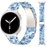Calina Resin Band Compatible with Samsung Galaxy Watch 8 Bands 40mm 44mm/Galaxy Watch 8 Classic Band 46mm Women Men, Light Cute Replacement Bands for Samsung Watch 8 Bands