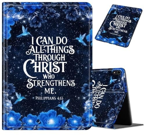 Case for iPad mini 7 (A17 Pro 2024) & iPad mini 6 (2021) 8.3 Inch, Shockproof Protection PU Leather + Soft TPU Folio Stand Smart Cover with Auto Sleep/Wake for Women Girls, Bird Philippians 4-13
