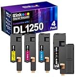 E-Z Ink Compatible Toner Cartridge Replacement for Dell 1250 810WH C5GC3 XMX5D WM2JC to use with 1250c C1760nw C1765nfw 1350cnw 1355cn 1355cnw Printer (1 Black, 1 Cyan, 1 Magenta, 1 Yellow) 4 Pack