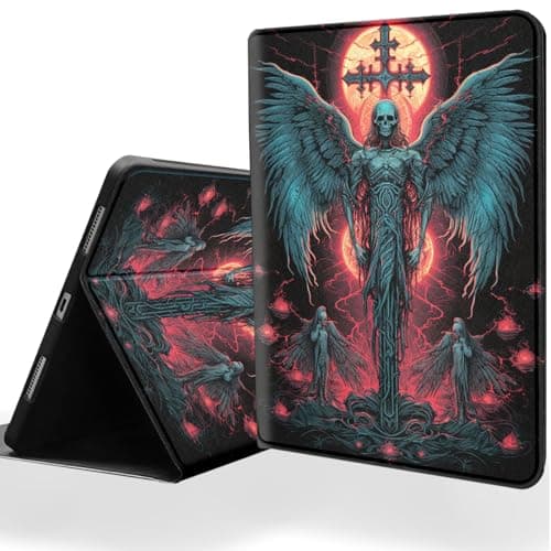 DSRGRGFDJ Tablet Case for Samsung Galaxy Tab A 10.1 Inch 2016 Model (SM-T580/T585/T587),Auto Wake/Sleep and Multi-Angle Adjustable Stand Cover - Skull