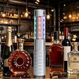 2 Pcs Upgrade Bottle Service Lights LED Strobe Baton Bottle Girl Lights Rechargeable Handheld Flashing Club Signs for Birthday Wedding Party (Silver Metal,Color Light)