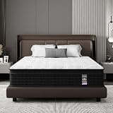 California King Mattress, 14 Inch Medium Firm Hybrid Mattresses Black with Gel Memory Foam & Pocket Springs, Cal King Mattress In a Box for Motion Isolation, Pressure Relief, Edge Support, CertiPUR-US