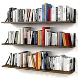 Forbena Floating Book Shelves for Wall Set of 3, 36 Inches Long Wall Bookshelf for Bedroom, Large Wood Heavy Duty Hanging Bookshelves for Books, Living Room Decor, Closet Storage (Rustic Brown)