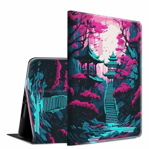 for iPad mini 7 A17 Pro Case for iPad mini 7th/6th Generation Case 8.3 inch 2024 Lightweight Smart Cover PU Leather Adjustable Stand Protective Cover with Auto Wake/Sleep - Cherry Blossom Flower Tree