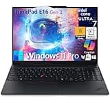 Lenovo ThinkPad E16 Gen 3 Laptop Computer for Business, Lifetime Office 365, Intel Ultra 7 255H, Arc 140T, 64GB DDR5 RAM, 2TB PCIe SSD, WiFi 6E, 16" FHD+, Webcam, Windows 11 Pro, Type C RJ45 Cable