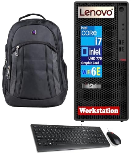 Lenovo P360 Workstation Desktop (Intel i7-12700 12-Core, Intel UHD 770, 128GB DDR5 4800MHz RAM, 4TB PCIe SSD, Wifi, Bluetooth, Win 10 Pro) with Premium Backpack