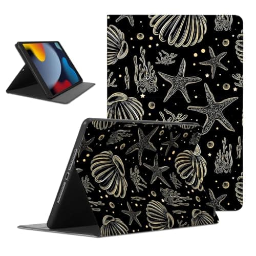 Mrtponk Summer Beach Starfish Shell Tablet Case for Samsung Galaxy Tab A7 Lite T225/T220 Case 8.7",Cute Pattern for Women Men Teens Protective Cover Flip PU Leather Stand Funda