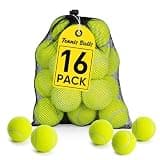 Treeroot 16 Pack Tennis Balls, High Elasticity Tennis Balls Bulk, Comes with a Portable Mesh Bag, Tennis Ball for Dogs, Suitable for Beginner Training Ball, Durable & Bounce