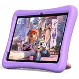 plimpton Kids Tablet 10 Inch - Android 15 Tablet for Kids with Case Included, Octa-Core, Google Kids Space, Parental Control, 4GB+64GB, WiFi, BT5.3, YouTube, Great Gift for Toddler(Purple)