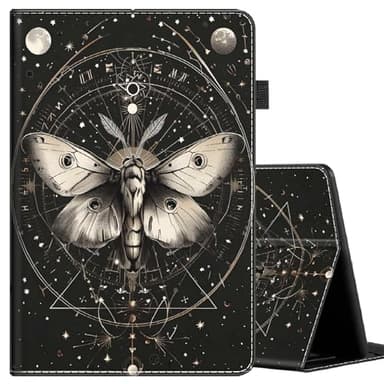 Case for All-New Kindle Paperwhite 12th Gen 2024 (7") & Kindle Colorsoft Signature Edition (7"), Multi-Angle Smart Stand Cover Auto Sleep/Wake ，Retro Moth