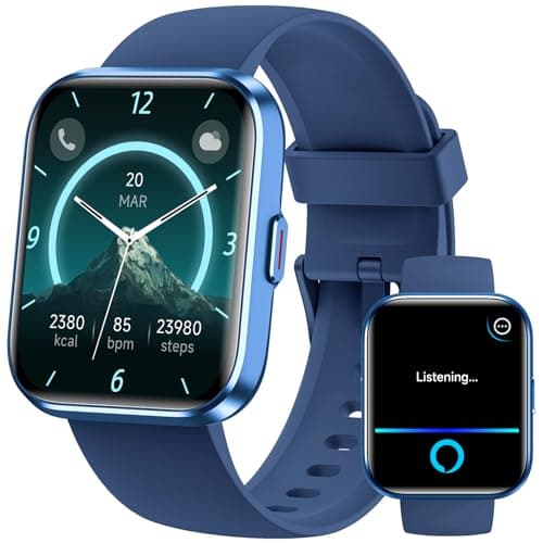 Smart Watches for Men, 1.83" HD Alexa Smart Watch for Android Phones & iPhones with Calls/Messages/Reminders, 3ATM 120+ Sport Modes Fitness Tracker Watch for Women with Heart Rate/Sleep/SpO2 Monitor
