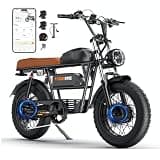 Tamobyke T73ProMax Moped Style Electric Bike,Peak 3000W Dual Motor Ebike, 48V36.4AH Battery,37.5 MPH Speed 20" x4 Fat Tires,7-Speed Gears Hydraulic Brake Dual Suspension Off-Road Riding.