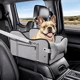 Center Console Dog Car Seat,Dog Car Seats for Small Dogs with Soft Mattress,Pet Puppy Cars Seat (Grey, Medium)