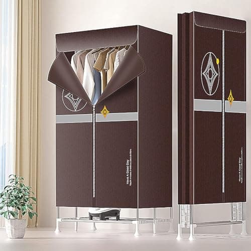 Portable Heated Clothes Airer 1500W Electric Clothes Airer Foldable 2 Tier Indoor Energy Saving Automatic Digital Timer