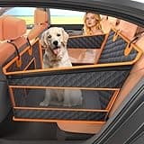 Instraella Dog Car Seat for Large Dogs, Half Back Seat Extender with Hard Bottom, Waterproof Non-Slip Pet Car Seat for Cars, SUVs and Trucks, Fits Medium Dogs