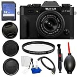FUJIFILM X-T30 III Mirrorless Camera with 13-33mm f/3.5-6.3 Lens (Black) Bundle with 32GB Memory Card, UV Filter, Lens Pen, Dust Blower, Cleaning Kit & Many More – Compact APS-C Digital Camera Kit