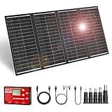 DOKIO 300W 36V Portable Foldable Solar Panel Kit, Compact 19x37in Design 15.21lb with Standalone Controller and USB, Monocrystalline Charger for 22V Batteries, Power Stations, RV Camping Emergency Use